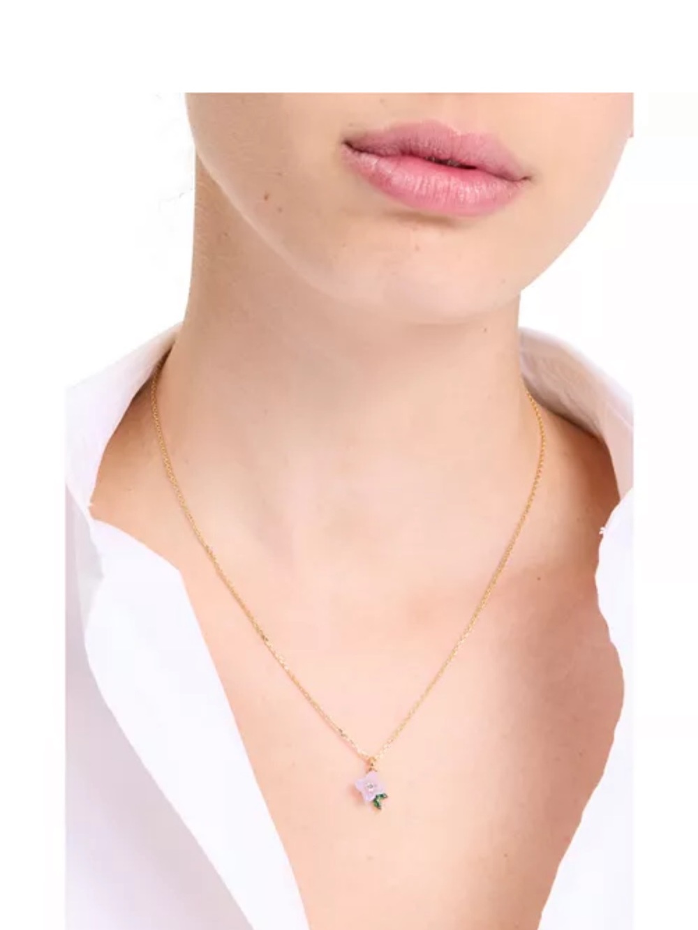 kate spade new york Bursting Blooms Cubic Zirconia Flower Necklace 16-19" - Picture 5 of 5